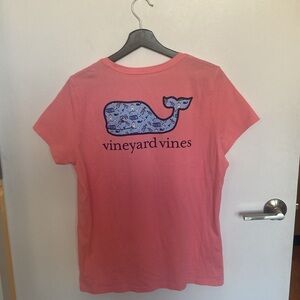 Vineyard Vines Coral Pink Whale Tee w/ Pocket 🐳